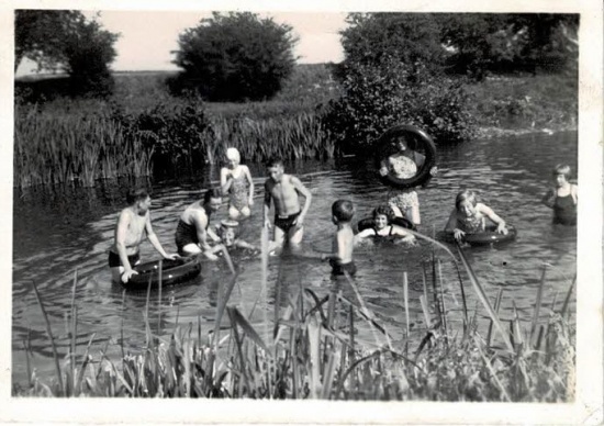 Swimming party in the River Lugg